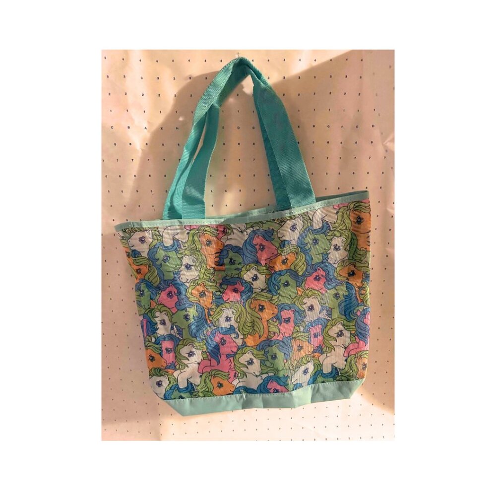 My Little Pony Beach Tote Mesh Bag Purse Cartoon 1980s y2k - Picture 3 of 3
